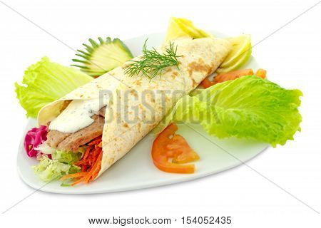 Durum Turkish, Turkish durum made with local products canaries photographed in Tenerife Spain