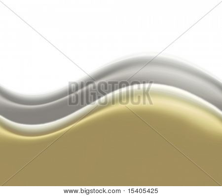 光滑的黄金和白银白波背景