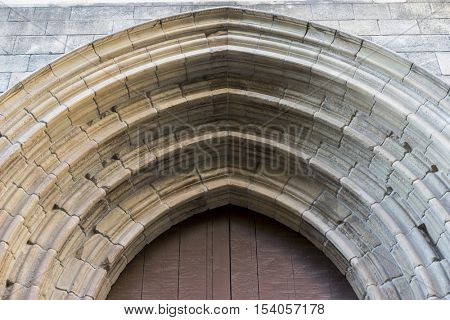 Romanic arc Traditional architecture of the center of the Spanish city of Castellon, Valencian Community