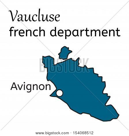Vaucluse french department map on white in vector