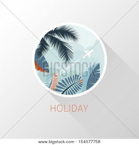 Plane icon. Tourism and travel. Vector illustration