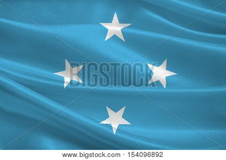 Flag of Federated States of Micronesia. 3d illustration