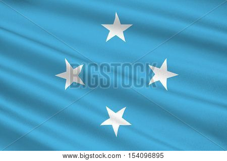 Flag of Federated States of Micronesia. 3d illustration