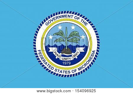 Flag of Federated States of Micronesia. Illustration