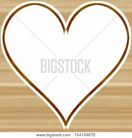 Abstract beige beautiful heart frame background image