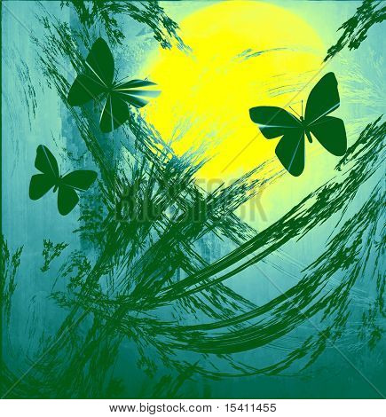 Butterflies On Sunrise or Sunset
