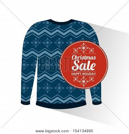 merry christmas sale happy holiday vector illustration design