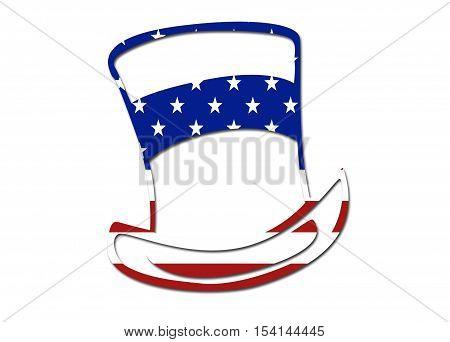 US flag hat symbol/ logo on a solid background