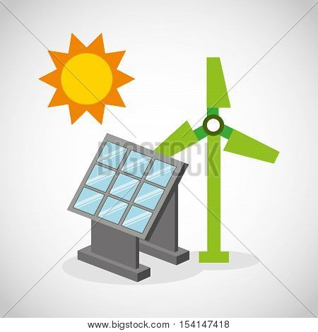 ecological alternative energy green vector illustration design