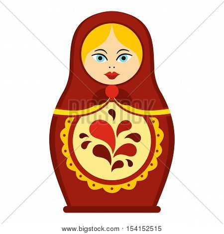 Matrioshka icon. Flat illustration of matrioshka vector icon for web