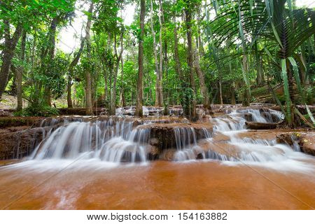 The national park Pa-Chareon waterfall in Tak Thailand