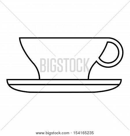 Cup of tea icon. Outline illustration of cup of tea vector icon for web