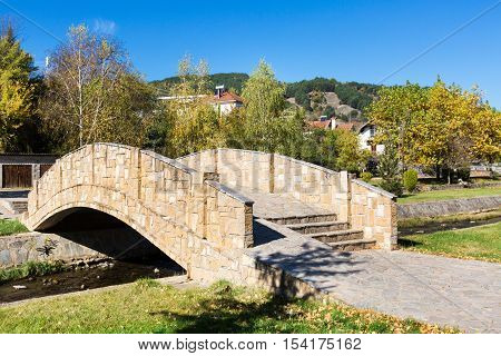 Bridge in Makedonska Kamenica town in the north-east of Republic of Macedonia in autumn
