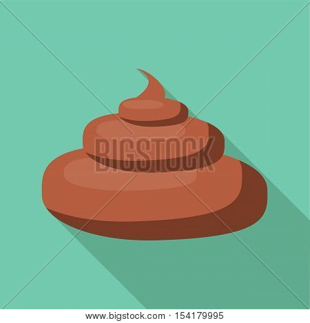 Turd icon. Flat illustration of turd vector icon for web