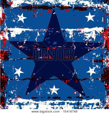 Vector Grunge étoiles affiche