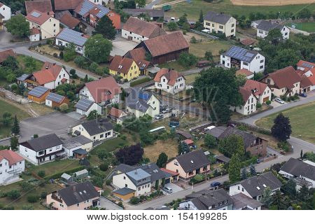 aerial view of Neukirchen in Schwandorf in bavaria