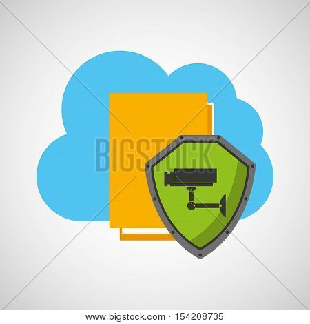 cloud computing data storage vector illustration design