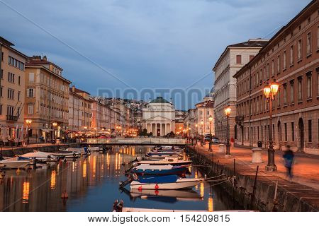 View of the St. Antonio church, Trieste