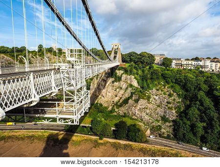 Hdr Clifton Suspension Bridge In Bristol