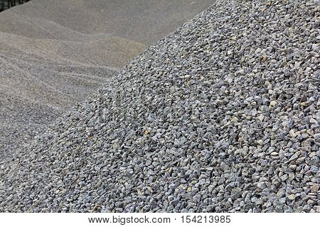 Texture of granite gravel. High resolution image of granite gravel in construction industry