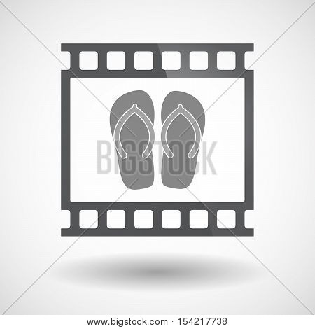Isolated 35Mm Film Frame Slide Photogram With   A Pair Of Flops