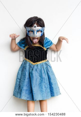 Asian Girl In Ghost Suite White