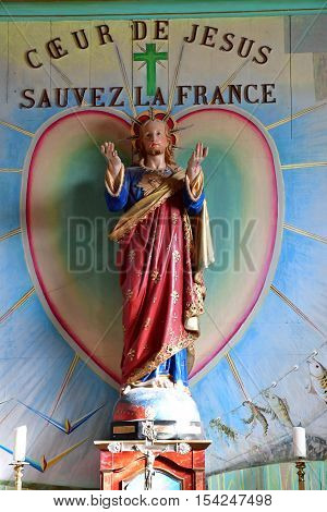 Loix France - september 26 2016 : the Sainte Catherine church