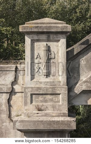 Fascist symbol was on an old bridge built by Benito Mussolini