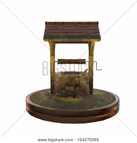 3d illustration of old magic well. isolated on white background