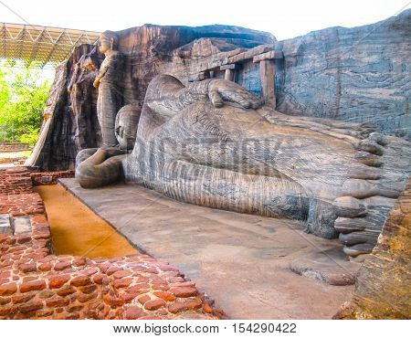 Buddha in Polonnaruwa temple - medieval capital of Ceylon UNESCO