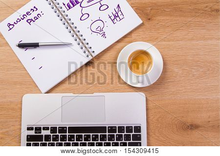 Notepad With Business Plan