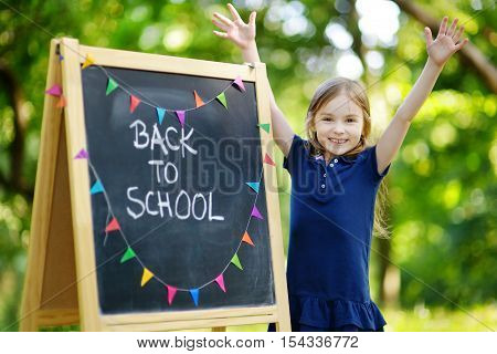 Extremely Excited Little Schoolgirl