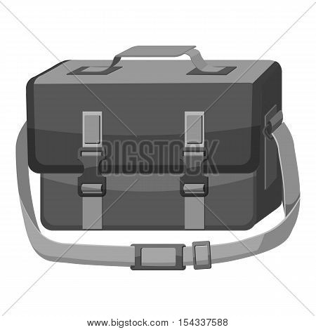 Bag for camera icon. Gray monochrome illustration of bag for camera vector icon for web