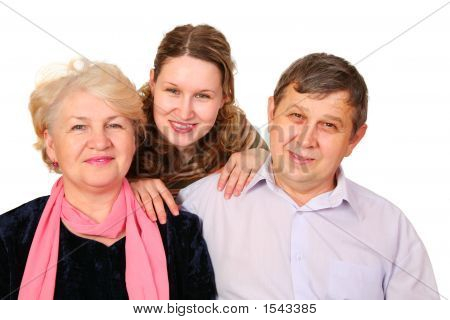 Starší pár s holkou