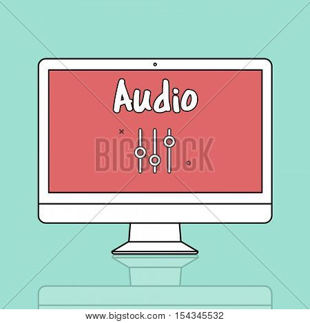 Multimedia Music Broadcast Technology Concept