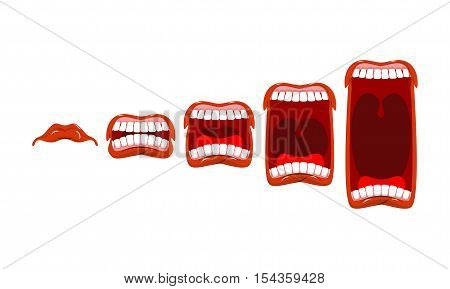 Changes In Sound Level. Volume Yelll. Stage Scream. Open Mouth With Tongue And Teeth.
