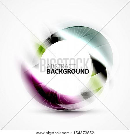 Shiny blurred cicrle template with space for text