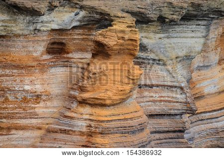 Volcanic Rock Basaltic Formation In Gran Canaria