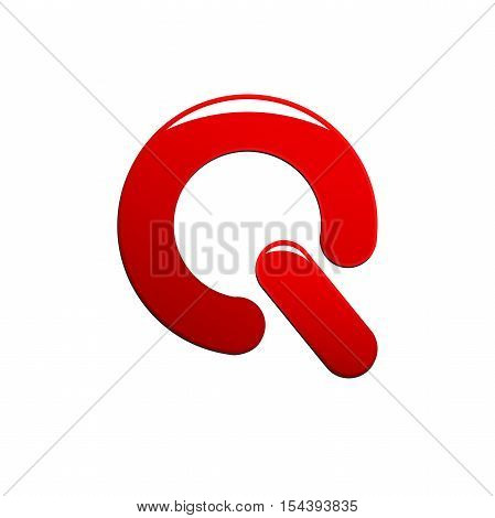 Vector logo letter Q red power concept