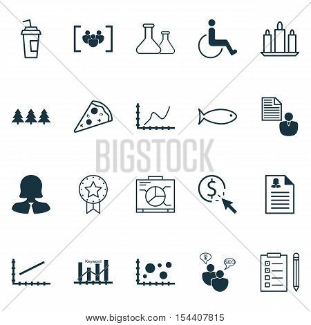 Set Of 20 Universal Editable Icons. Can Be Used For Web, Mobile And App Design. Includes Icons Such