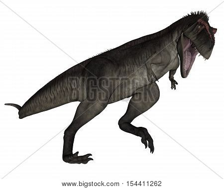 Tyrannotitan roaring isolated in white background - 3D render