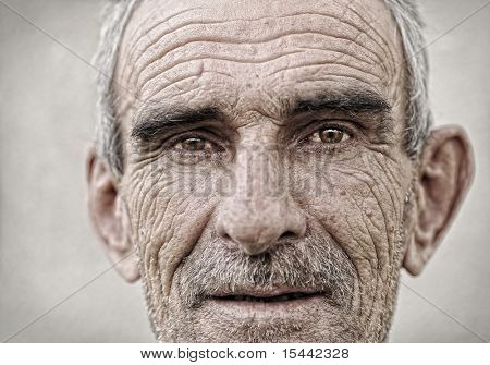 노인, 오래 된, 성숙한 남자 가까이 초상화