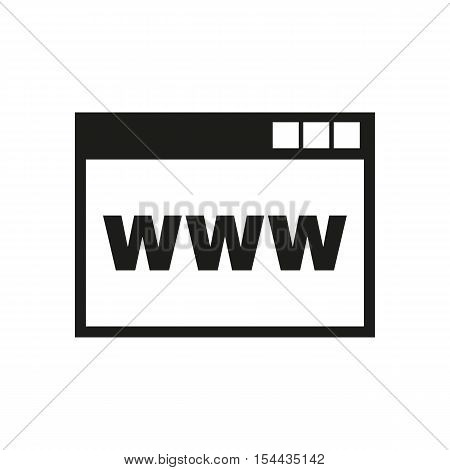 The WWW icon. SEO and browser, development symbol. UI. Web. Logo. Sign. Flat design. App. Stock vector