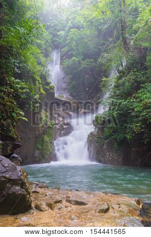 Amazing Beautiful Waterfalls In Deep Forest At Phlio Waterfall