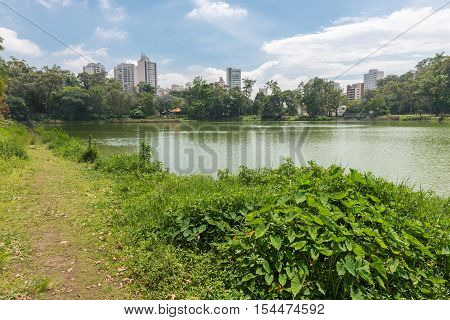 The Aclimacao Park Lake View In Sao Paulo