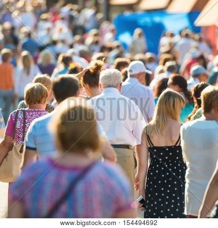 People Walking On The City Street