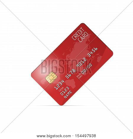 Realistic vector credit card. Business and finance