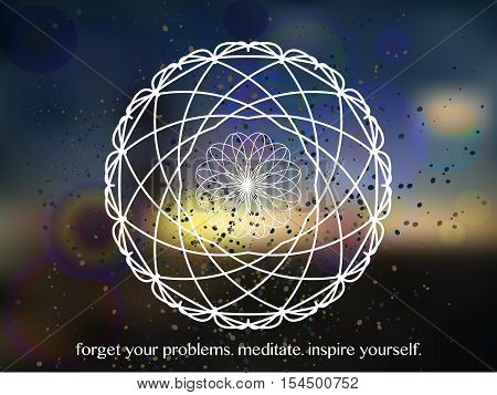 inspiring illustration about meditate and harmony on beautiful background