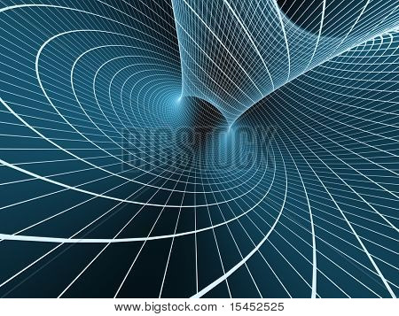 Sfondo astratto blu 3d da una griglia