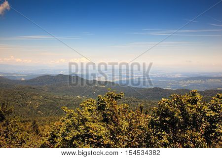 Topview from Kočevski Rog called also Kočevje Rog Slovenia